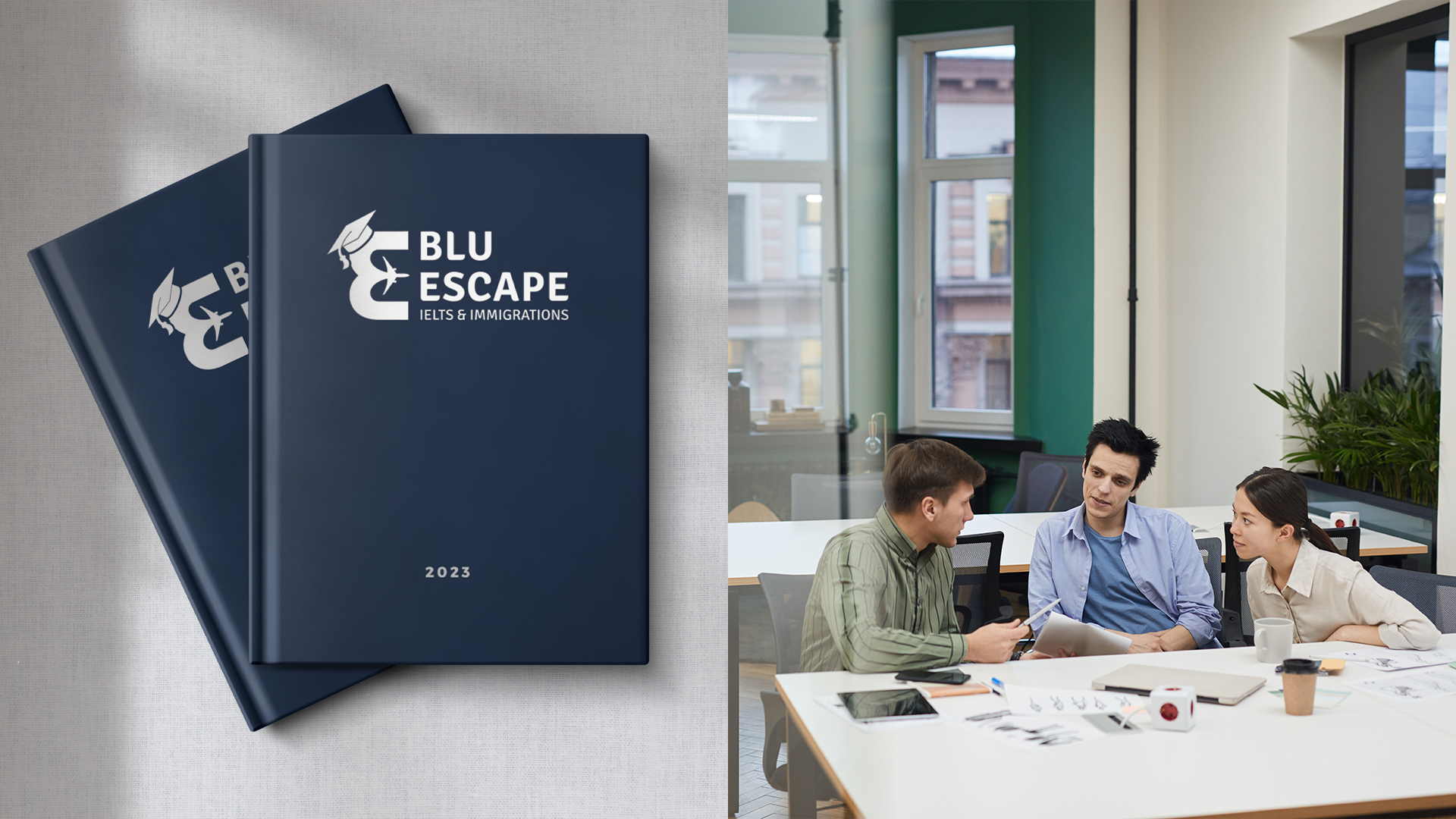 Blu Escape - Logo Designing - Immigration Agency Branding and Marketing | Media Wall Street