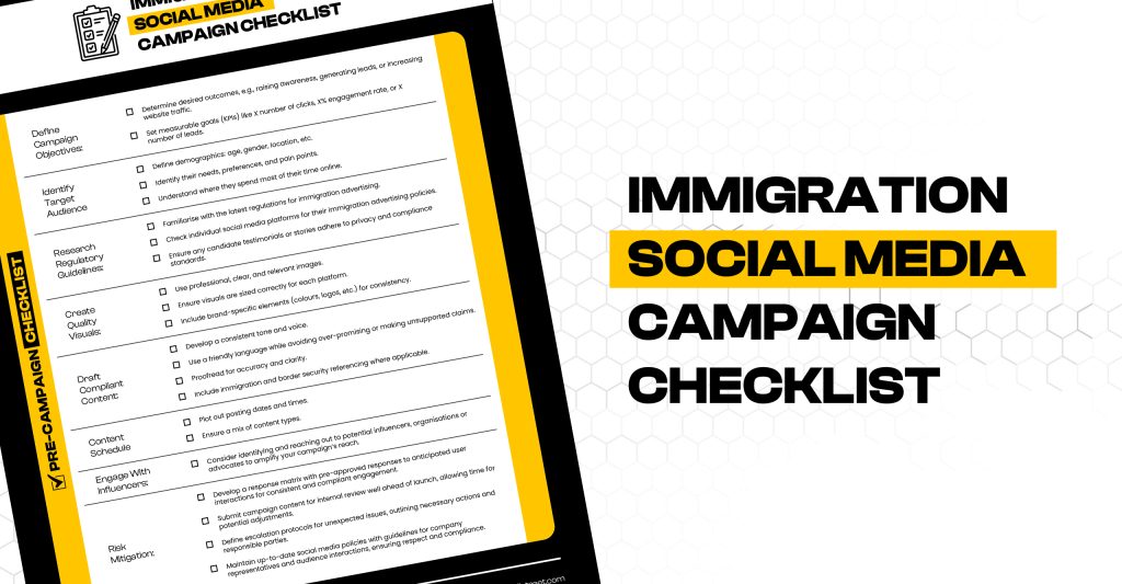 Immigration Social Media Campaign Checklist | Media Wall Street
