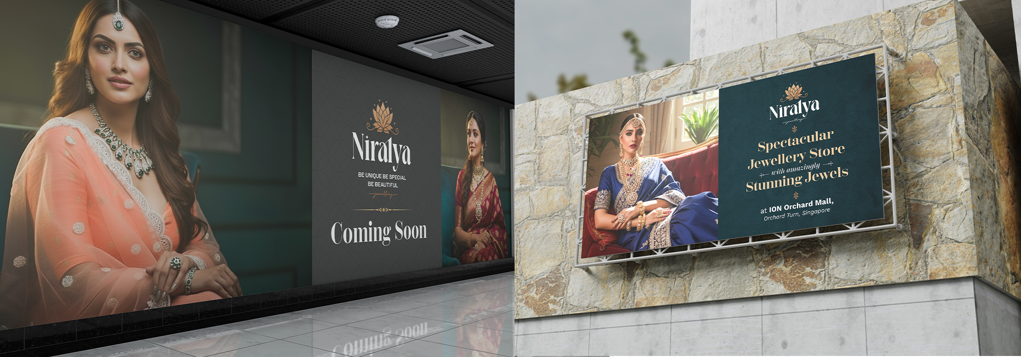 Niralya Jewellery | Retail Luxury Jewellery Brand Identity Design & Development | Outdoor Branding | Print Ad Design | Banner Billboard Niralya Jewellery | Retail Luxury Jewellery Brand Identity Design & Development | Outdoor Branding | Print Ad Design | Banner Billboard