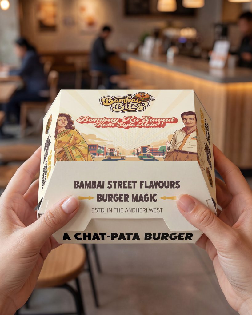 Bambai Bites - Burger Box Design - F&B